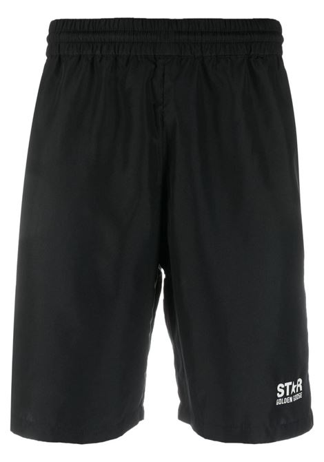 Black logo-print track shorts Golden goose - men